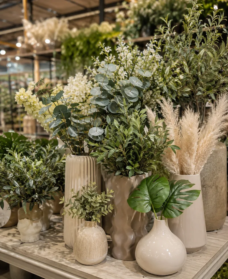 Decoflora - Kunstplanten en pampas in vazen